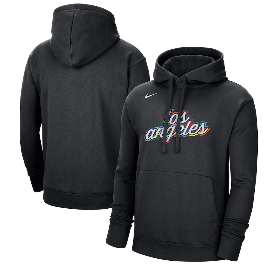 Men's Los Angeles Clippers Black 2022/23 City Edition Essential Pullover Hoodie